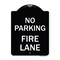 Signmission No Parking Fire Lane W/ Striped Border Heavy-Gauge Aluminum Sign, 24" x 18", BW-1824-23623 A-DES-BW-1824-23623 - alternate 1